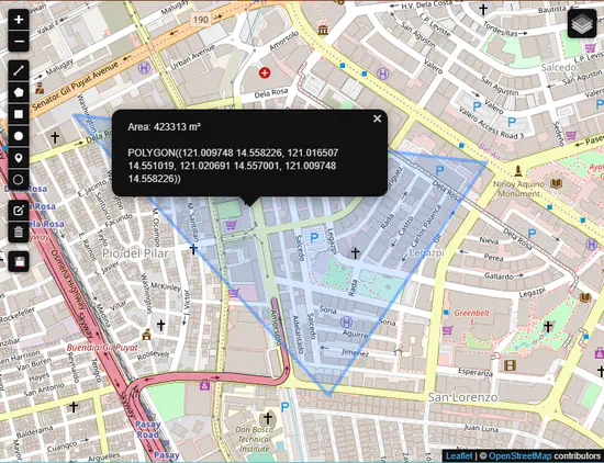 Drawing Geometries using Leaflet